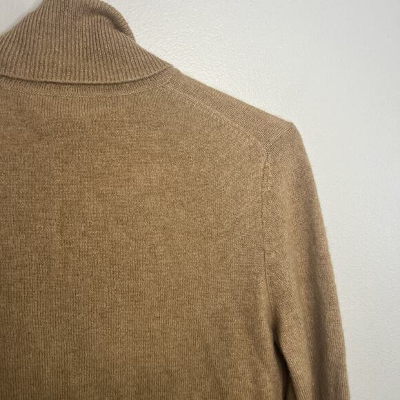Lord & Taylor Womens 100% Cashmere Turtleneck Sweater Sz S Brown Preppy Flaw - Picture 8 of 12